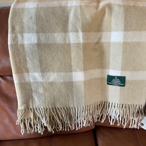 Lauren Ralph Lauren 70% wool throw blanket EUC